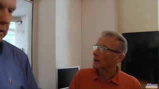 Sexy Teen Waitress Is Gangbanged By A Group Of Grandpas At The Office