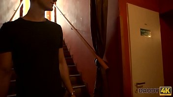 DADDY4K. Stocky Old Man Properly Fucks Sons Black Haired GF On Table